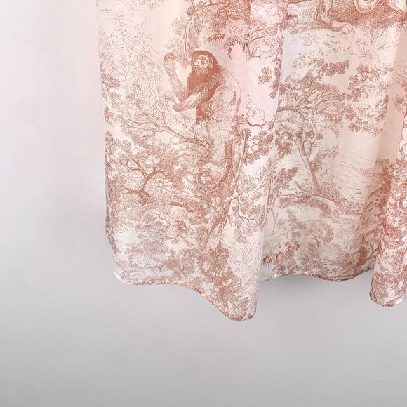 Christian Dior Light Pink Jungle Animal Print Cotton Skirt 36 XS Made In France - Picture 4 of 6